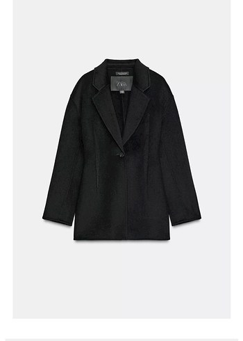 Zara Bele Oturan Kadın Uzun Ceket - Görsel 3