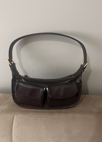 Zara Kahverengi Deri Tokalı Kadın City Çanta - Görsel 2