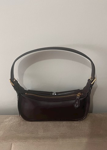 Zara Kahverengi Deri Tokalı Kadın City Çanta - Görsel 3