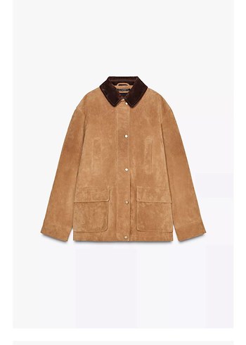 Zara Zara Kadın Camel Süet Ceket