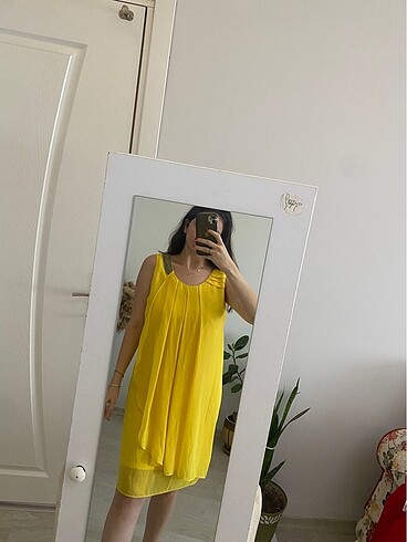 Sarı abiye elbise