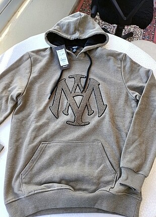 xl Beden haki Renk Mavi sweatshirt