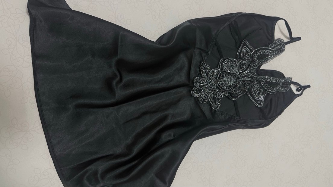 Siyah Kadın Sabahlık - Görsel 2