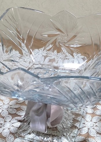 Gri Kurdeleli Şeffaf Cam Vazo - Görsel 2