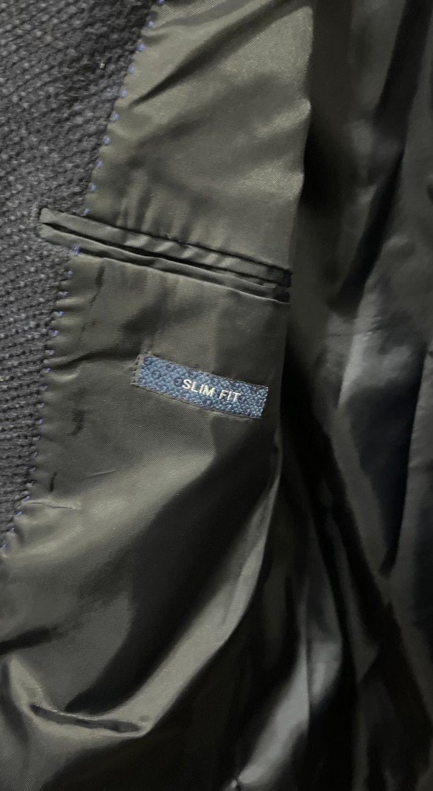 Lacivert Düğmeli Erkek Keten Kaban - Görsel 4