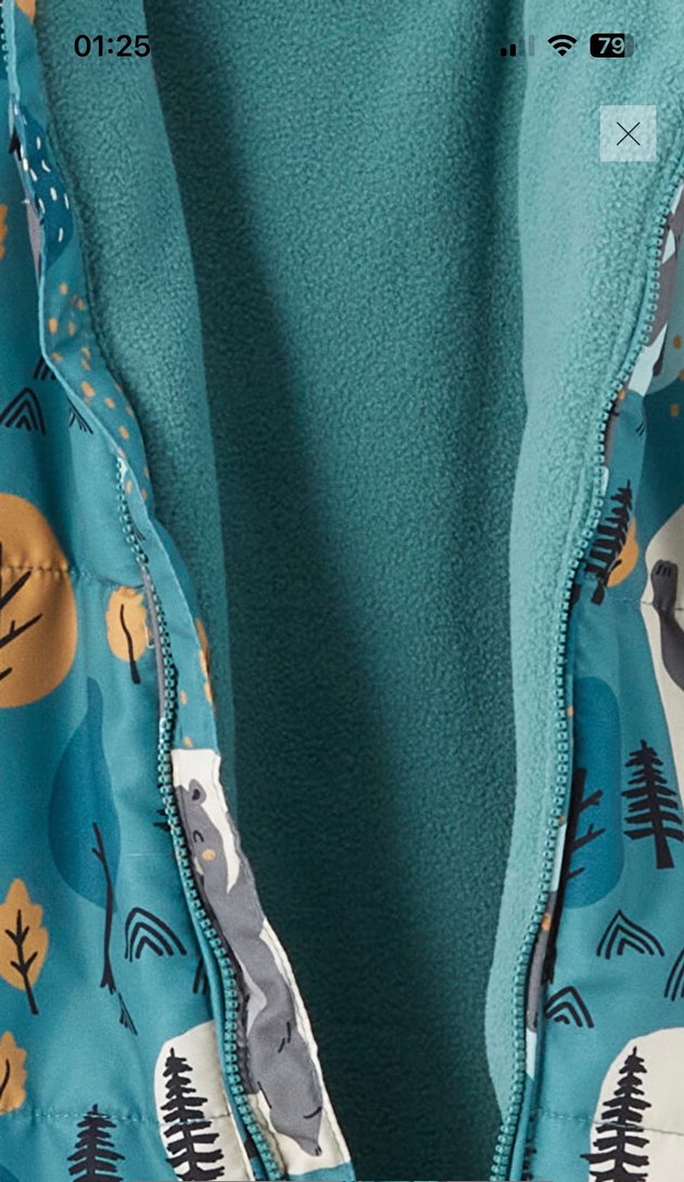 Desenli Bebek Tulumu, Kapüşonlu ve Kürklü(kar tulumu) - Görsel 3