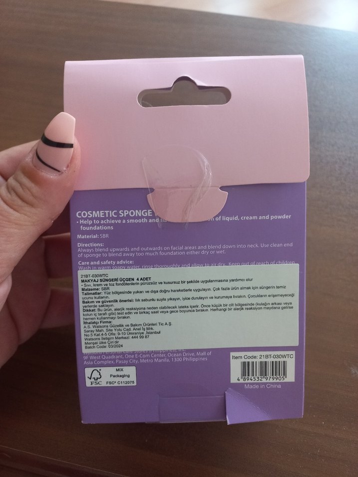 Watsons Pastel Pembe Makyaj Süngeri 4'lü - Görsel 2