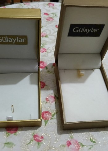 Vintage Tarzı Altın Renkli mücevher kutuları - Görsel 2