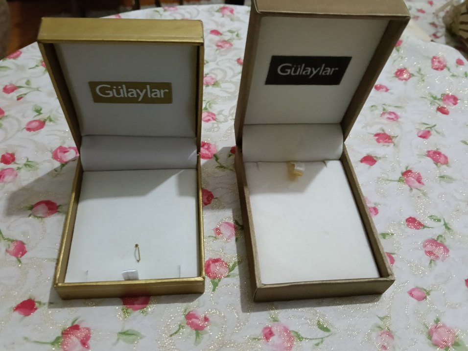 Vintage Tarzı Altın Renkli mücevher kutuları - Görsel 2