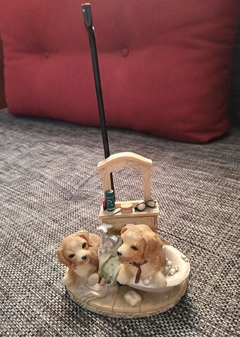 Beden Bej Renkli Köpek Figürlü Dekoratif Biblo