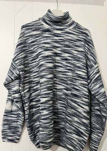 Gri Balıkçı Yaka Örgü erkek Kazak - Görsel 2