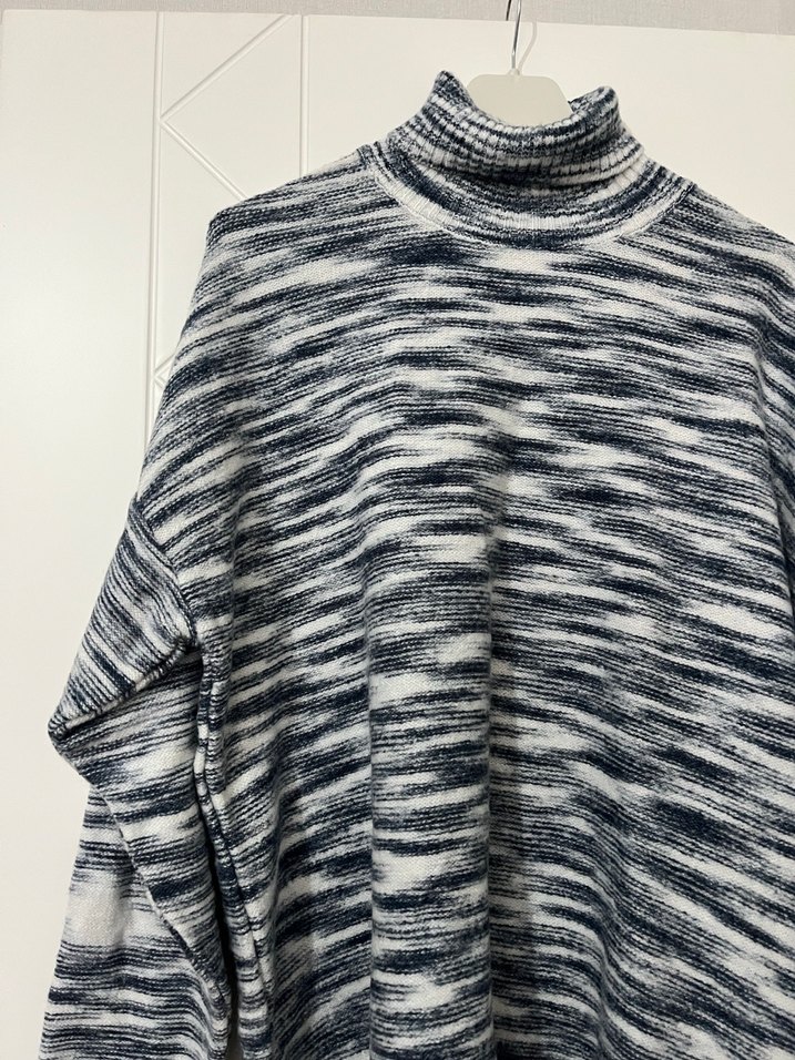 Gri Balıkçı Yaka Örgü erkek Kazak - Görsel 3