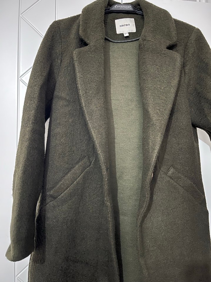 Haki Renk Uzun Kaban - Görsel 3