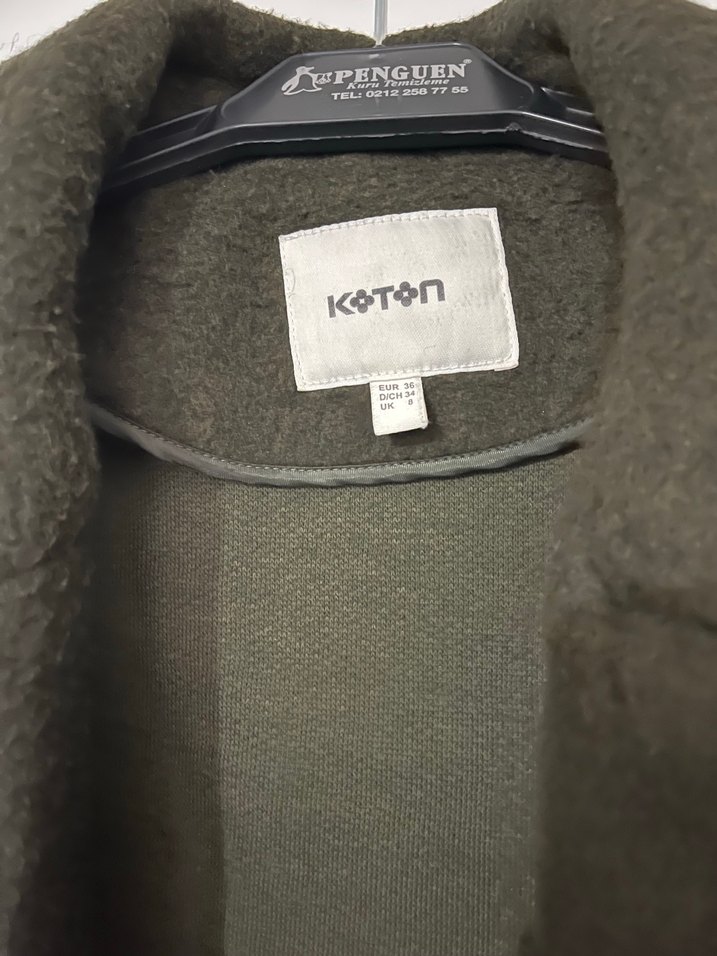 Haki Renk Uzun Kaban - Görsel 5