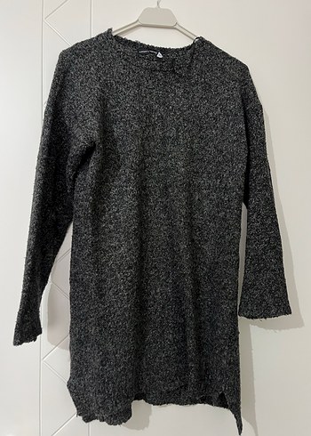 Gri Örgü Kadın Triko Kazak - Görsel 2