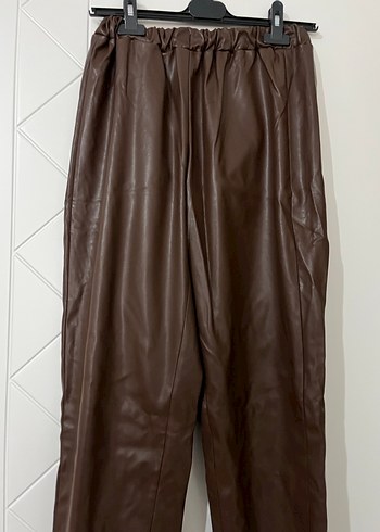 Beli lastikli deri pantolon - Görsel 2