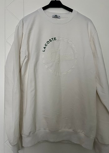 Lacoste Beyaz Oversize Sweatshirt - Görsel 2