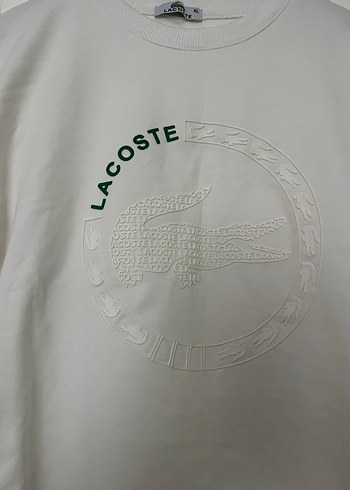 Lacoste Beyaz Oversize Sweatshirt - Görsel 3