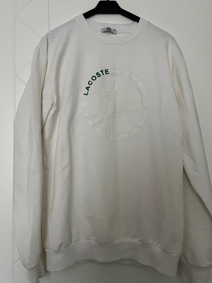 Lacoste Beyaz Oversize Sweatshirt - Görsel 2