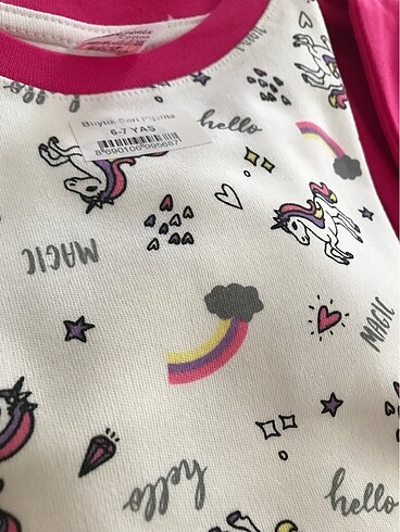 6 Yaş Beden Çoçuk pijama takımı üst kalite