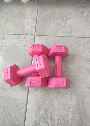 3 adet 1 kg dumbell 