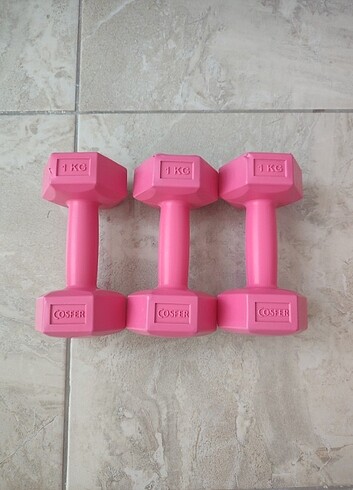  3 adet 1 kg dumbell 