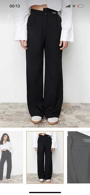 Trendyol & Milla Siyah bol pantolon