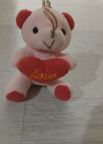 Beden Renk Pembe Kalp Detaylı Peluş Ayıcık