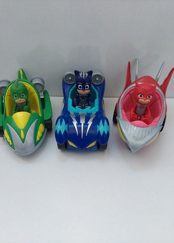 Beden Renk Renkli PJ Masks Figür ve Araç Seti