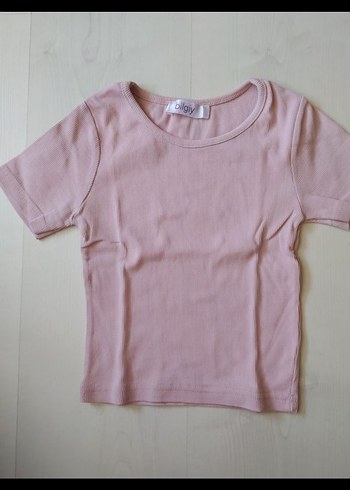 Pastel Pembe Kısa Kollu İçlik