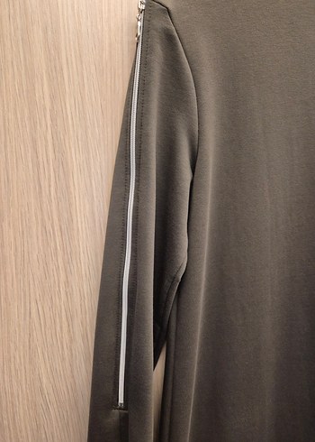 Gri Uzun Kollu Elbise - Görsel 4