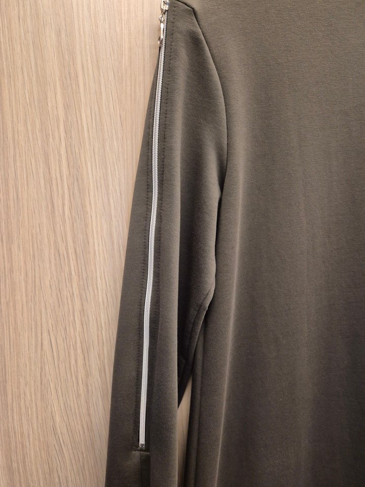 Gri Uzun Kollu Elbise - Görsel 4