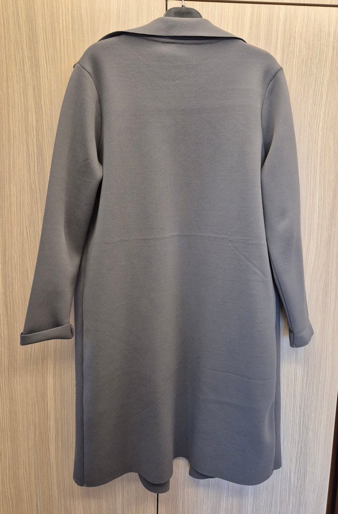 Gri Uzun Kollu Kadın ceket/kap - Görsel 2