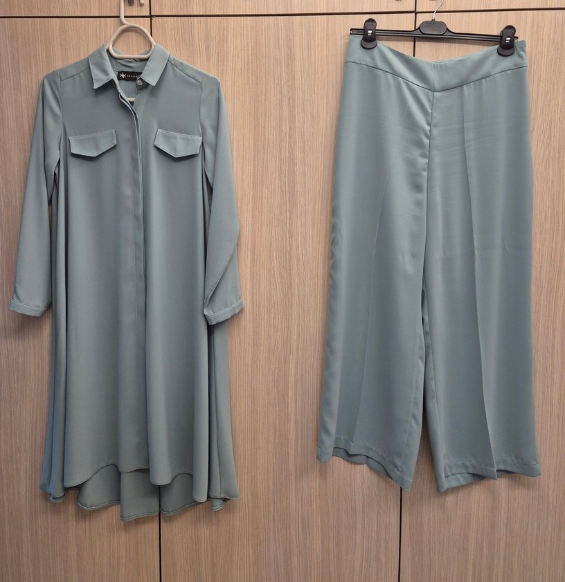 Su Yeşili Kadın Uzun Kollu Takım - Görsel 2