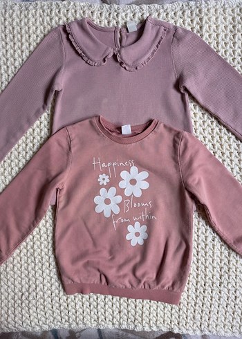 Kız Çocuk Pembe Uzun Kollu Sweatshirt - Görsel 6