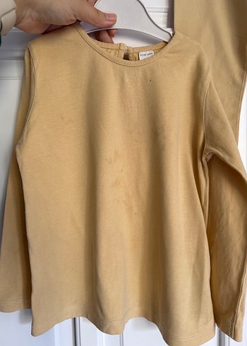 Bej Bebek Kız Uzun Kollu Takım - Görsel 4