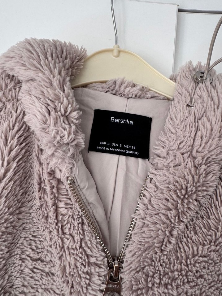 Kapüşonlu Kadın Peluş Ceket - Görsel 4