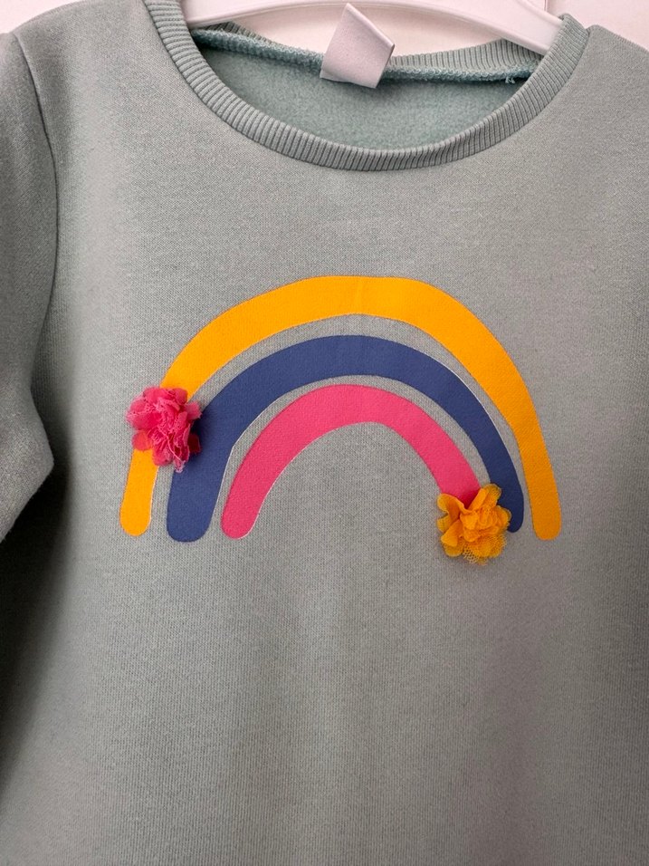 Kız Çocuk Uzun Kollu Baskılı Sweatshirt - Görsel 4