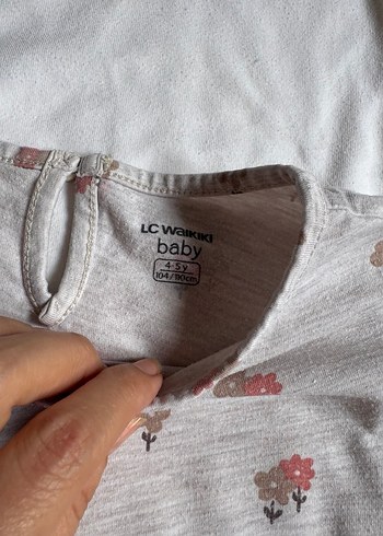 Kız Çocuk Gri Uzun Kollu Fırfırlı Tişört - Görsel 6