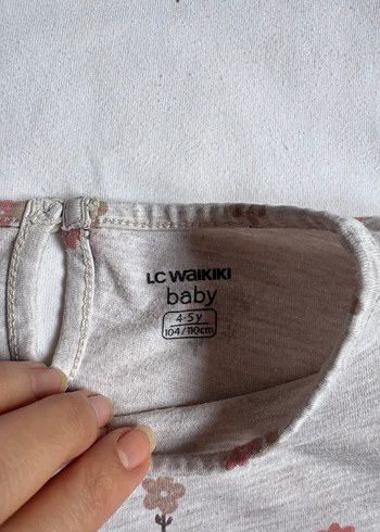 Kız Çocuk Gri Uzun Kollu Fırfırlı Tişört - Görsel 3