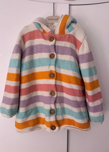 Renkli Bohem Uzun Kollu Triko Hırka - Görsel 2