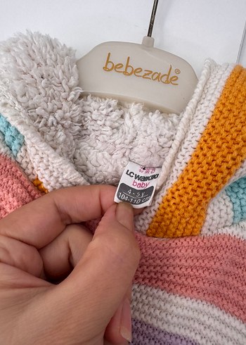 Renkli Bohem Uzun Kollu Triko Hırka - Görsel 3