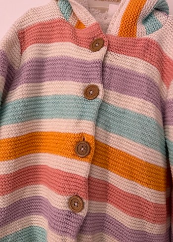 Renkli Bohem Uzun Kollu Triko Hırka - Görsel 5