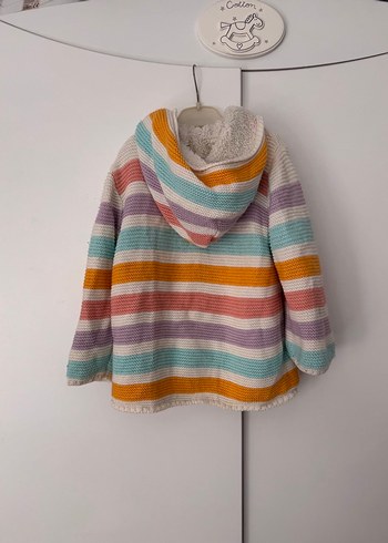 Renkli Bohem Uzun Kollu Triko Hırka - Görsel 4