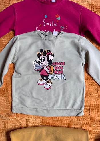 Renkli Baskılı Kız Çocuk Sweatshirt - Görsel 2