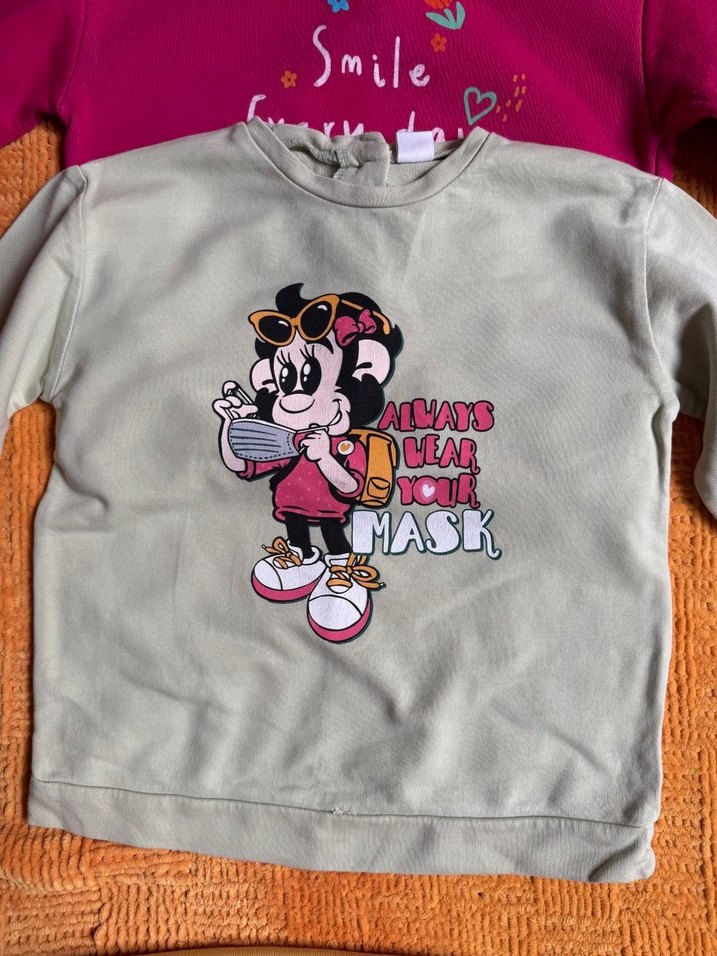 Renkli Baskılı Kız Çocuk Sweatshirt - Görsel 3