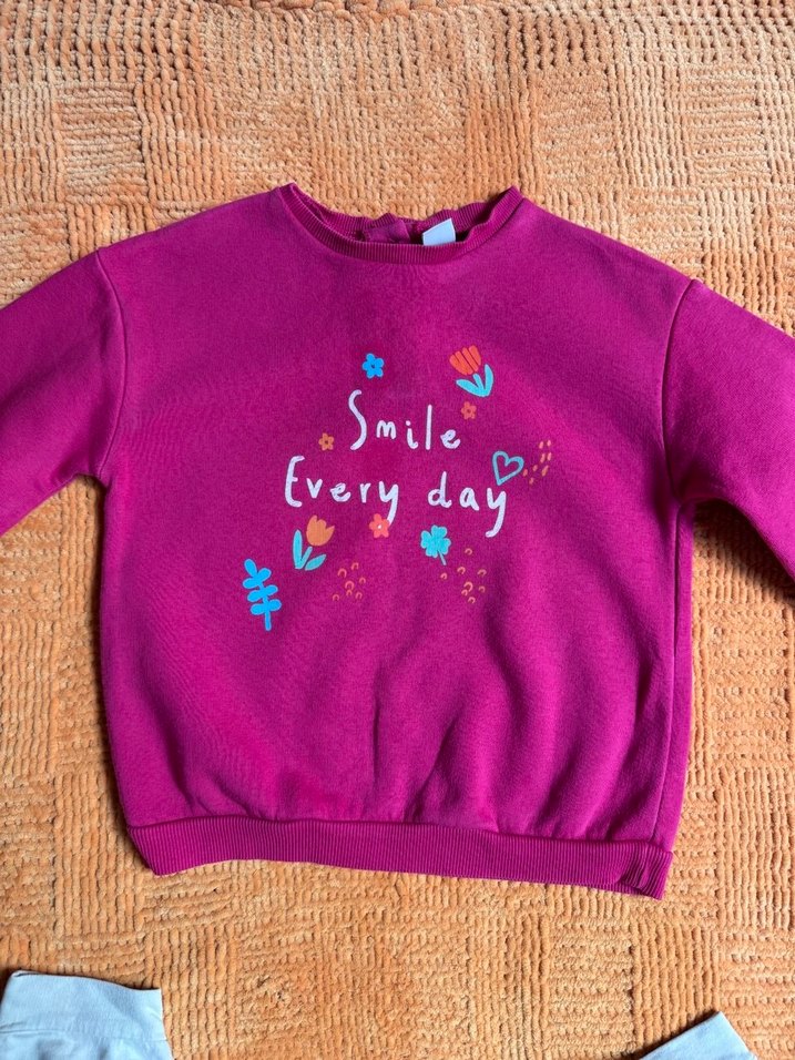 Renkli Baskılı Kız Çocuk Sweatshirt - Görsel 5