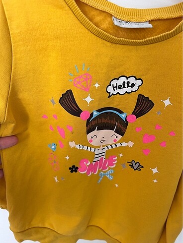 24-36 Ay Beden sarı Renk Çocuk sweatshirt