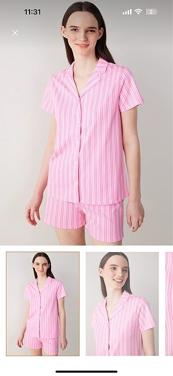 l Beden pembe Renk Penti pijama takımı