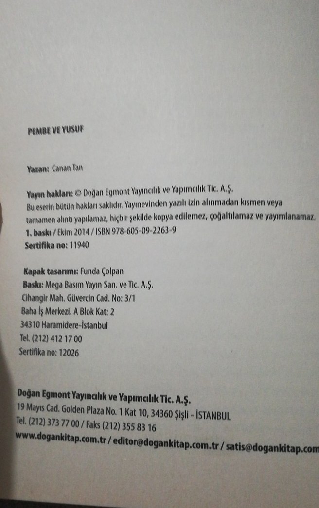 Canan Tan - Pembe ve Yusuf Romanı - Görsel 3